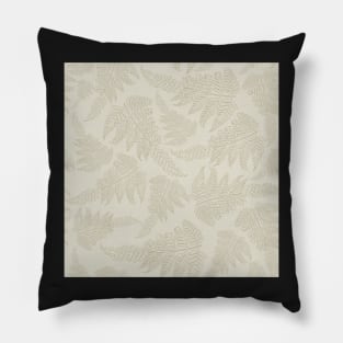 Silver fern on cream Pillow