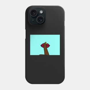 Finger on the lip dark skin Phone Case