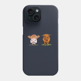 Cute Cow and Heilan’ Coo Phone Case