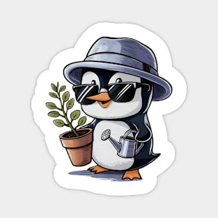 Penguin Gardening Magnet