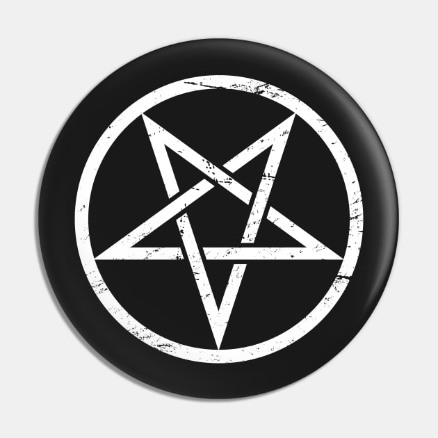 Goth Satanic Pentagram Pin by MeatMan