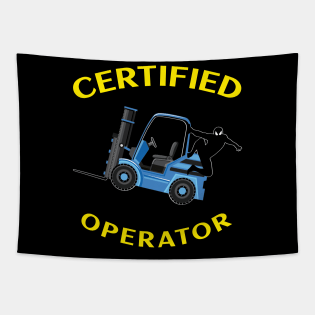 Forklift Ninja Certified Forklift Operator Tapestry by Teamster Life