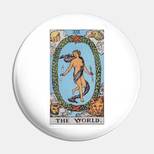 The World, Raider Waite Tarot, Divination Tarot Pin