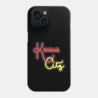 Vintage Kansas City Red And Yellow Hand Drawn Script For KCMO Locals Phone Case