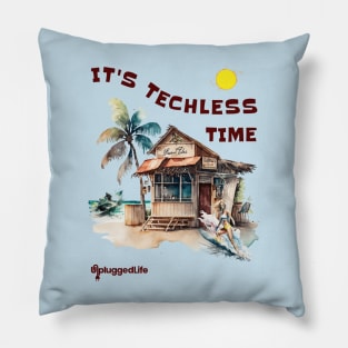 Techless Time Beach TShirt Pillow