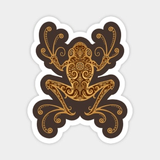 Intricate Brown Tree Frog Magnet