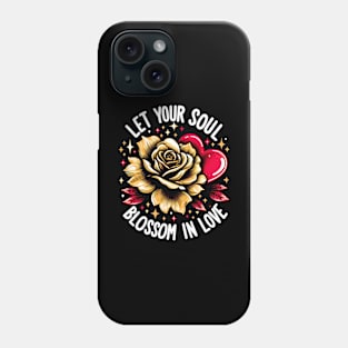 LET YOUR SOUL BLOSSOM IN LOVE - FLOWER INSPIRATIONAL QUOTES Phone Case