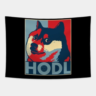 DOGECOIN HODL - Dogecoin Hodler Blockchain Cryptocurrency Tapestry