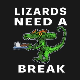 Fun lizard with milk and cookies T-Shirt