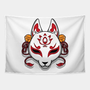 Japanese kitsune mask Tapestry