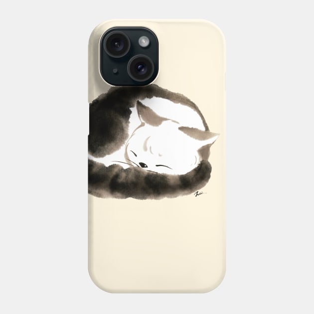 Cat Sleep Ball Phone Case by juliewu