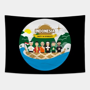 Unity In Diversity of Indonesia Tapestry