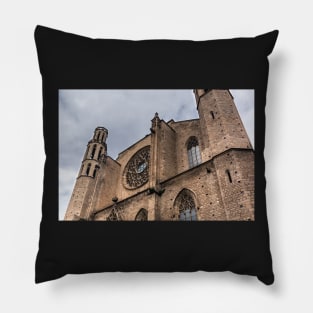 Santa Maria del Mar church Pillow