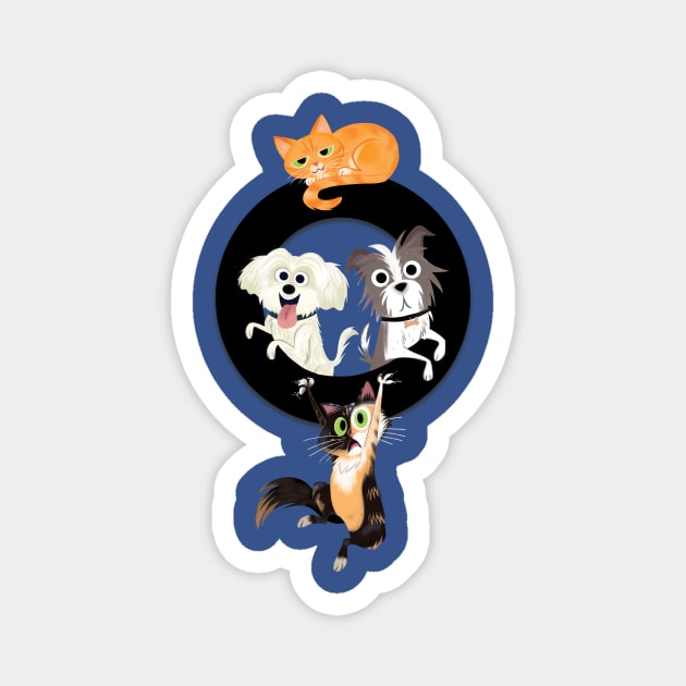 The Pup Pups Logo Magnet by Piecing It Together
