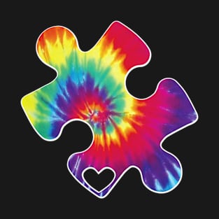 Cool Autism Awareness Autism Mom Dad Tie Dye Puzzle Art T-Shirt