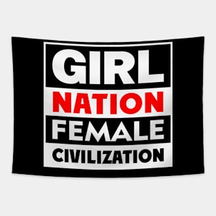 Girl Nation Female Civilization Tapestry