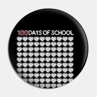 100 Days of school and still loving it Volleyball Hearts Premium Pin