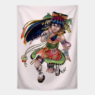 Flowery Girl Tapestry