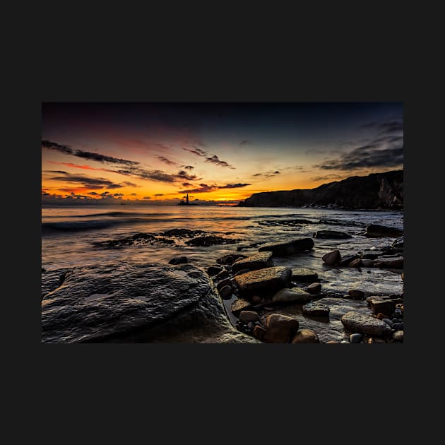 Sunrise At St Marys Lighthouse by Reg-K-Atkinson