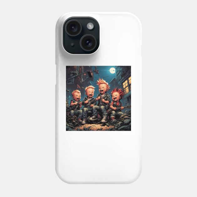 Punk Rock Toddlers Phone Case by Colin-Bentham