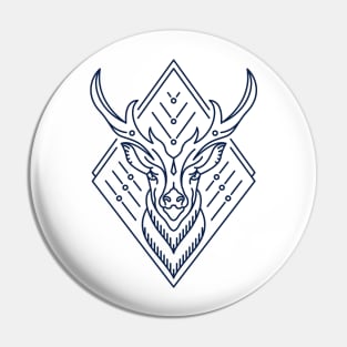 King of Deer (Deep Blue) Pin