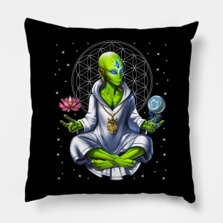 Psychedelic Alien Meditation Pillow