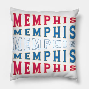 TEXT ART USA MEMPHIS Pillow