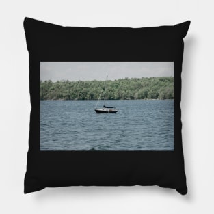 boat on the lake Pillow