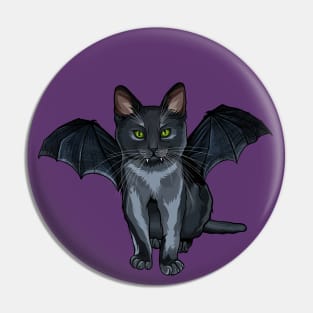 Halloween Vampurr Bat Cat Pin