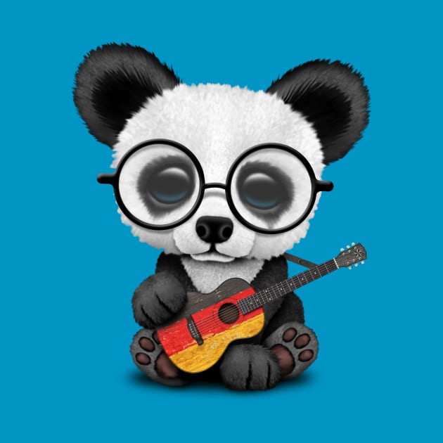 Baby Panda Playing German Flag Guitar by jeffbartels