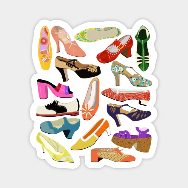 Vintage shoes Magnet by jenblove