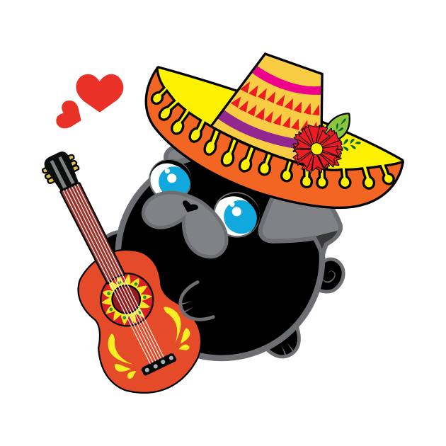 Poopy the Pug Puppy - Day of the Dead by Poopy_And_Doopy