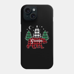 Grandpa Bear Buffalo Red Plaid Matching Family Christmas Phone Case