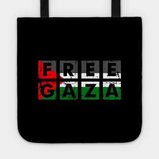 Free Gaza Free Palestine - Take Out Palestinian Flag Tote