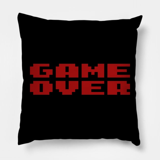 Gaming Nerd Game Over Pillow by GreenGuyTeesStore