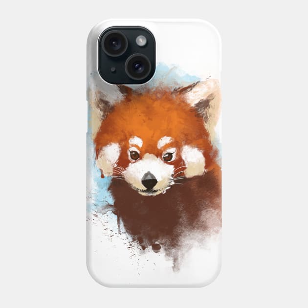 Red panda Ink Illustration - Fluffy Cute Animal - Nature Forest Phone Case by BlancaVidal