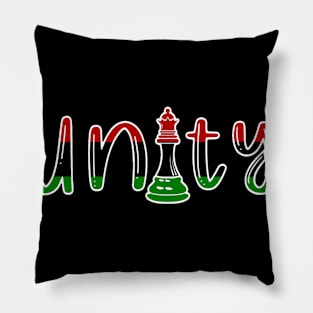 Black Queen Unity Pan African Flag Chess Piece Pillow