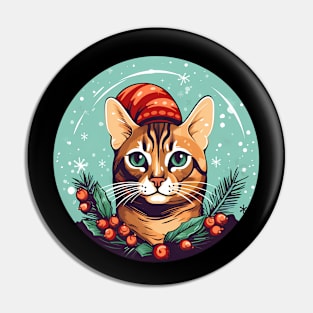 Bengal Cat Xmas, Love Cats Pin