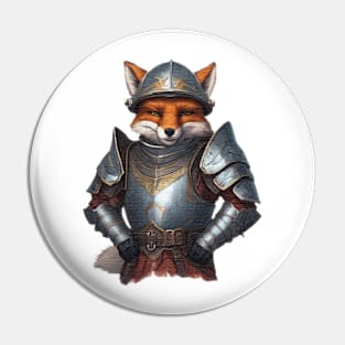 Fox knight in shining armour Pin