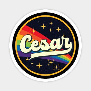 Cesar // Rainbow In Space Vintage Style Magnet