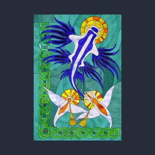 Glaucus Sea Slug stained glass T-Shirt