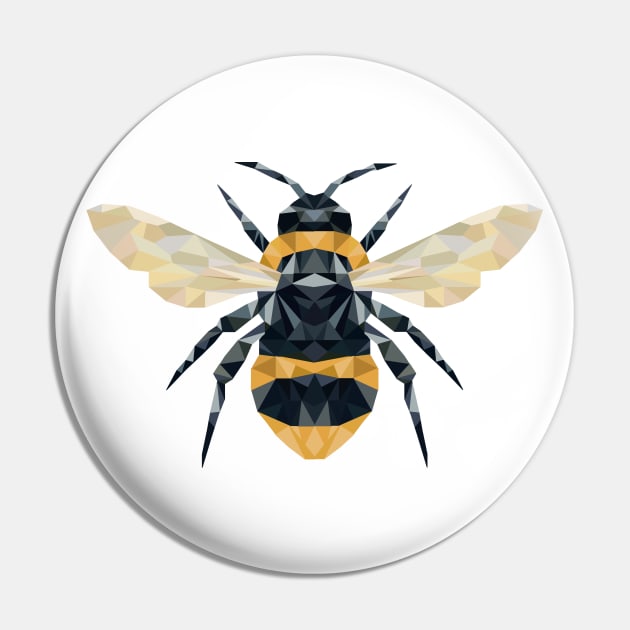 Geometric Bumble Bee Pin by sins0mnia