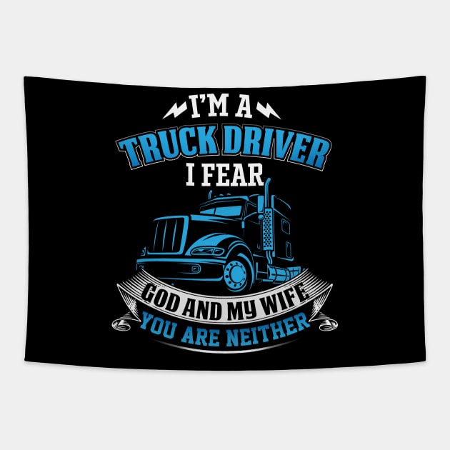 Truck Driver Tapestry by busines_night