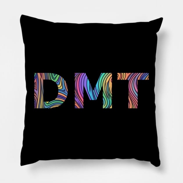 DMT Lines 01 Pillow by MindGlowArt