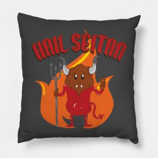 Hail Seitan Small Pillow