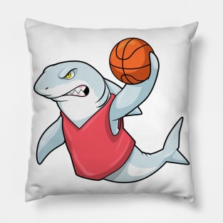 Shark at Sports with Basketball Pillow