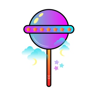 Cosmic lollipop with stars and moon T-Shirt