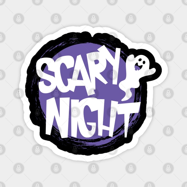 Halloween Scary Night Shirt Magnet by JabsCreative