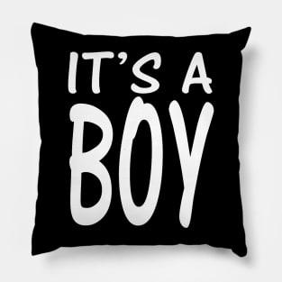 It's A Boy Blue Boy Baby Shower Adoption Gender Reveal Pillow