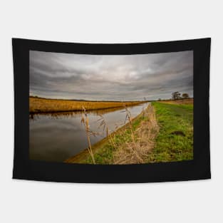 Norfolk waterway on a cloudy day Tapestry